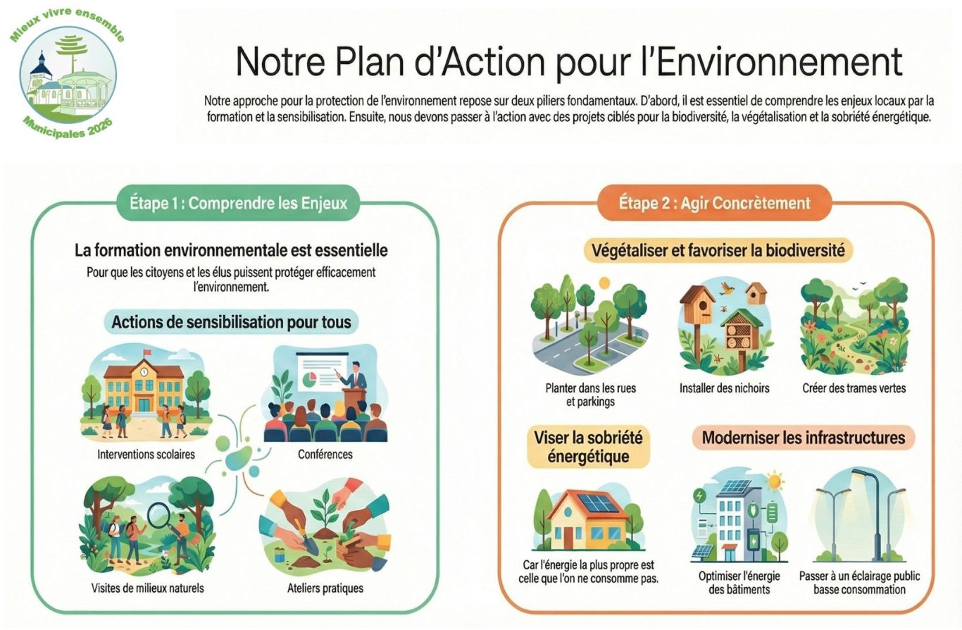Mesures de la liste "Mieux vivre ensemble à Parentis" - Environnement et Énergie